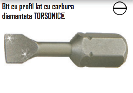 Bit cu profil lat cu carbura diamantata TORSONIC