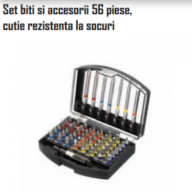 Set biti si accesorii 56 piese