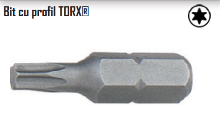 Bit cu profil TORX