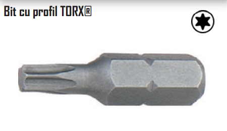 Bit cu profil TORX