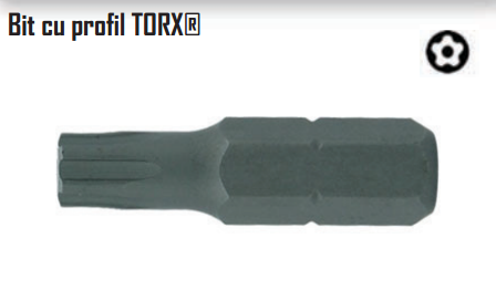 Bit cu profil TORX