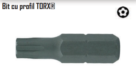 Bit cu profil TORX