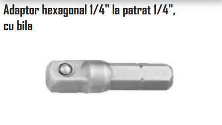 Adaptor hexagonal,la patrat,cu bila