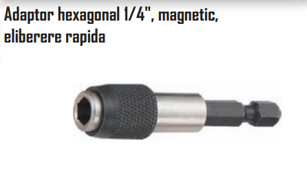 Adaptor hexagonal,magnetic,eliberare rapida