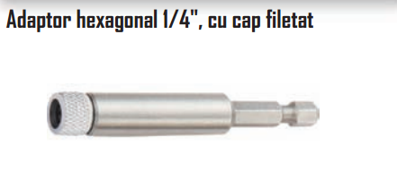 Adaptor hexagonal cu cap filetat