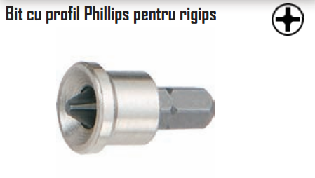 Bit cu profil Phillips rigips