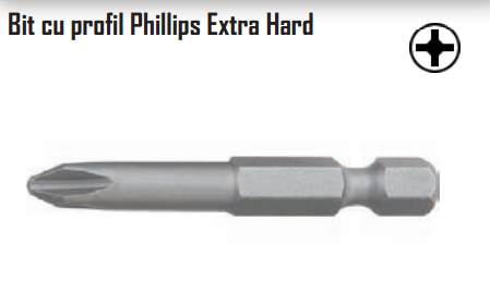 Bit cu profil Phillips Extra Hard