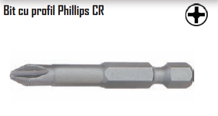 Bit cu profil Phillips CR